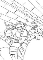 dla chłopców kolorowanki Wojownicze Żółwie Ninja numer  46